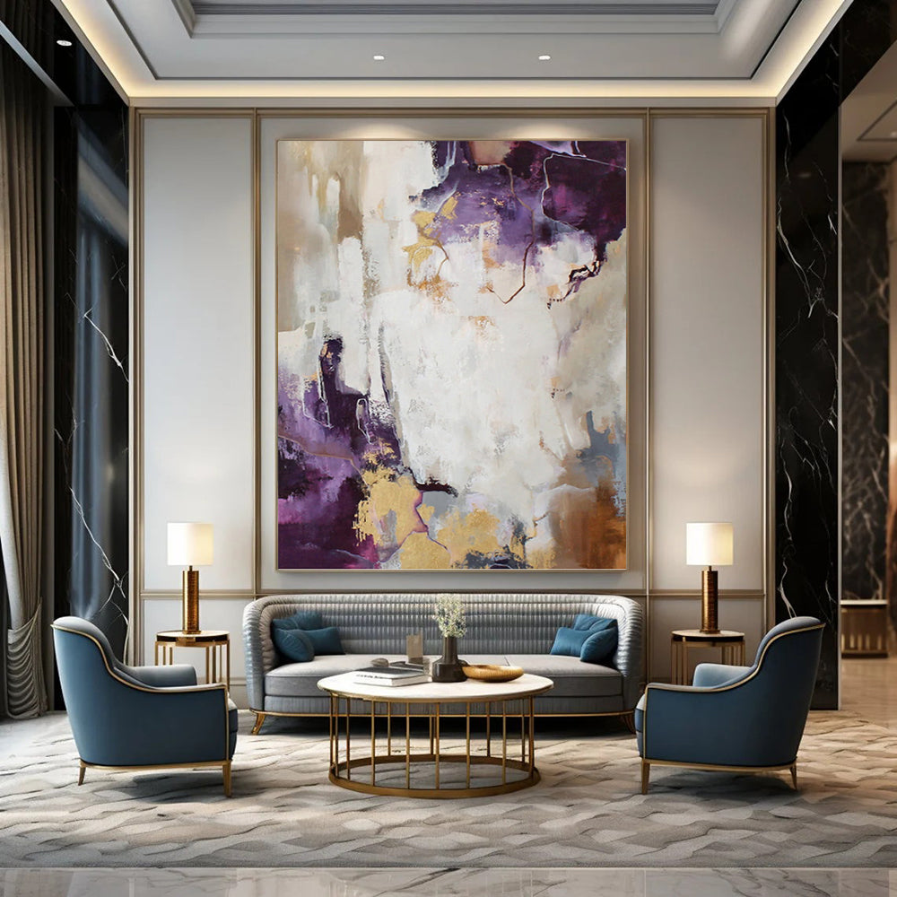 Immense Hand - Painted Custom Textured Abstract Art for Living Room & Hallway DKH1009