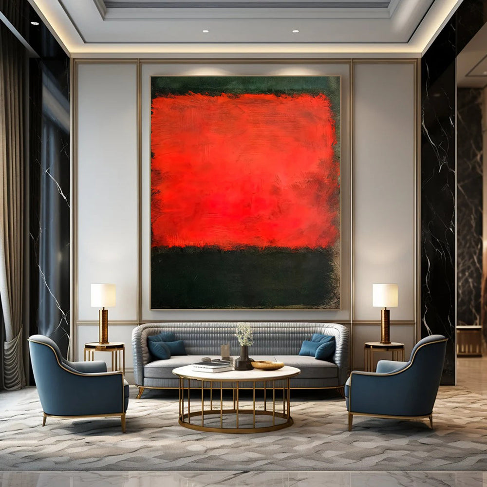 Colossal Vertical Hand - Painted Textured Custom Abstract Enigma (with Crackled - Ice Textures) for Dining Room and Bar DKH1614