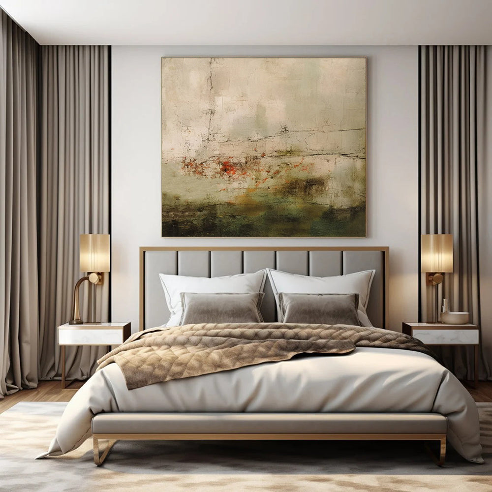 Hand-Painted Personalized Abstract Mural for Bedroom & Office LargeART1469