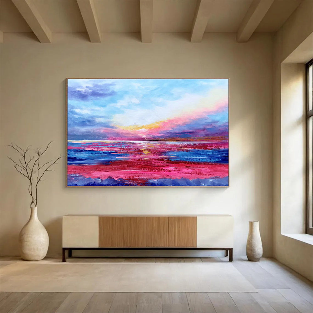 “Mystic Horizons” Vast Abstract Canvas for Bedroom & Office DKH287
