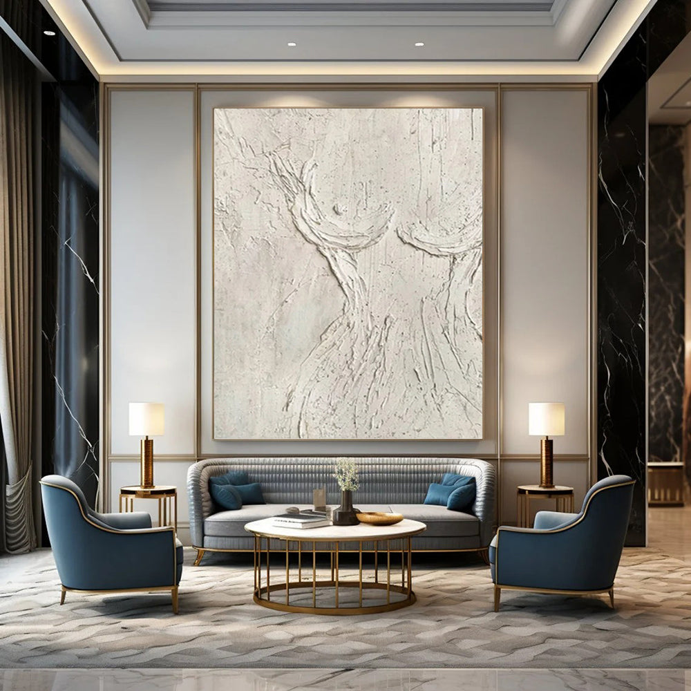Hand - Painted Custom Textured Abstract Wall Art for Office & Living Room DKH0989