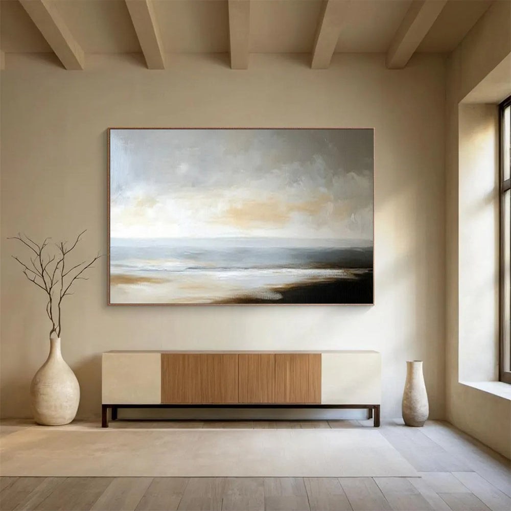 Serene Large - Format Abstract Painting for Entryway & Bedroom LargeART1701