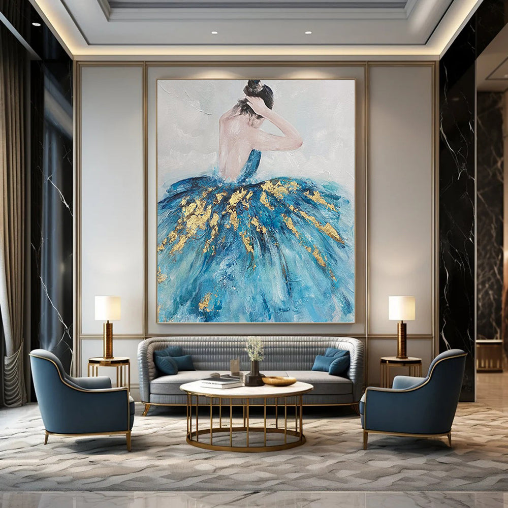 Large - Sized Stimulating Hand - Painted Textured Abstract on Canvas for Office & Living Room DKH1414