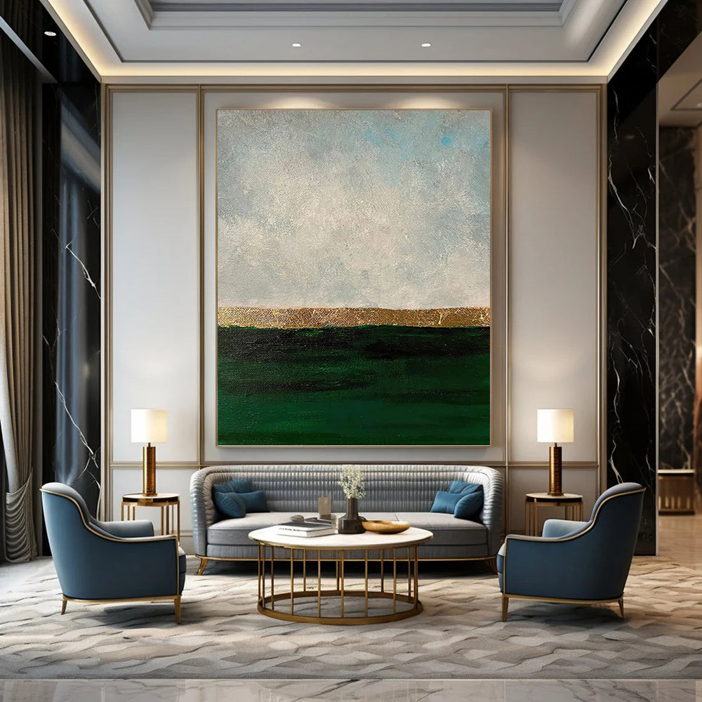 Immense Hand - Painted Textured Abstract Art for Spa & Yoga Studio DKH1206