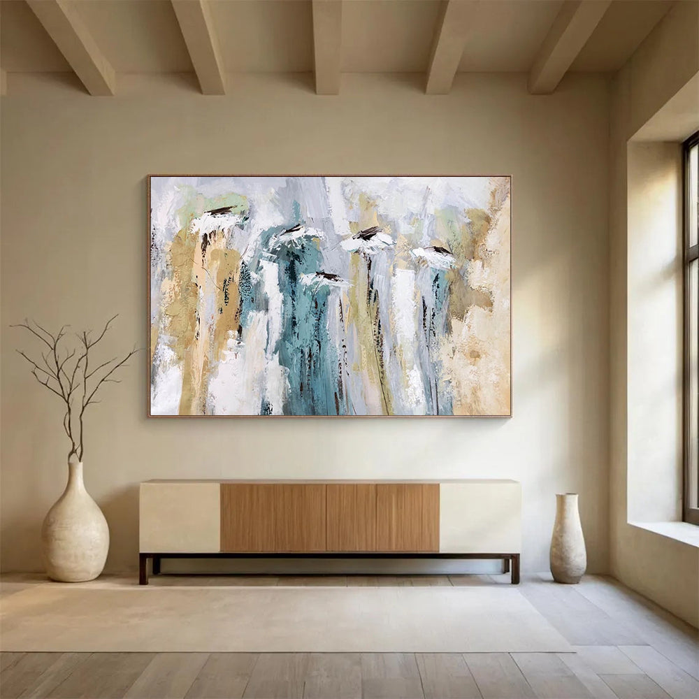 Soft - Toned Floral Abstract: A Delicate Touch of Nature DLZ155
