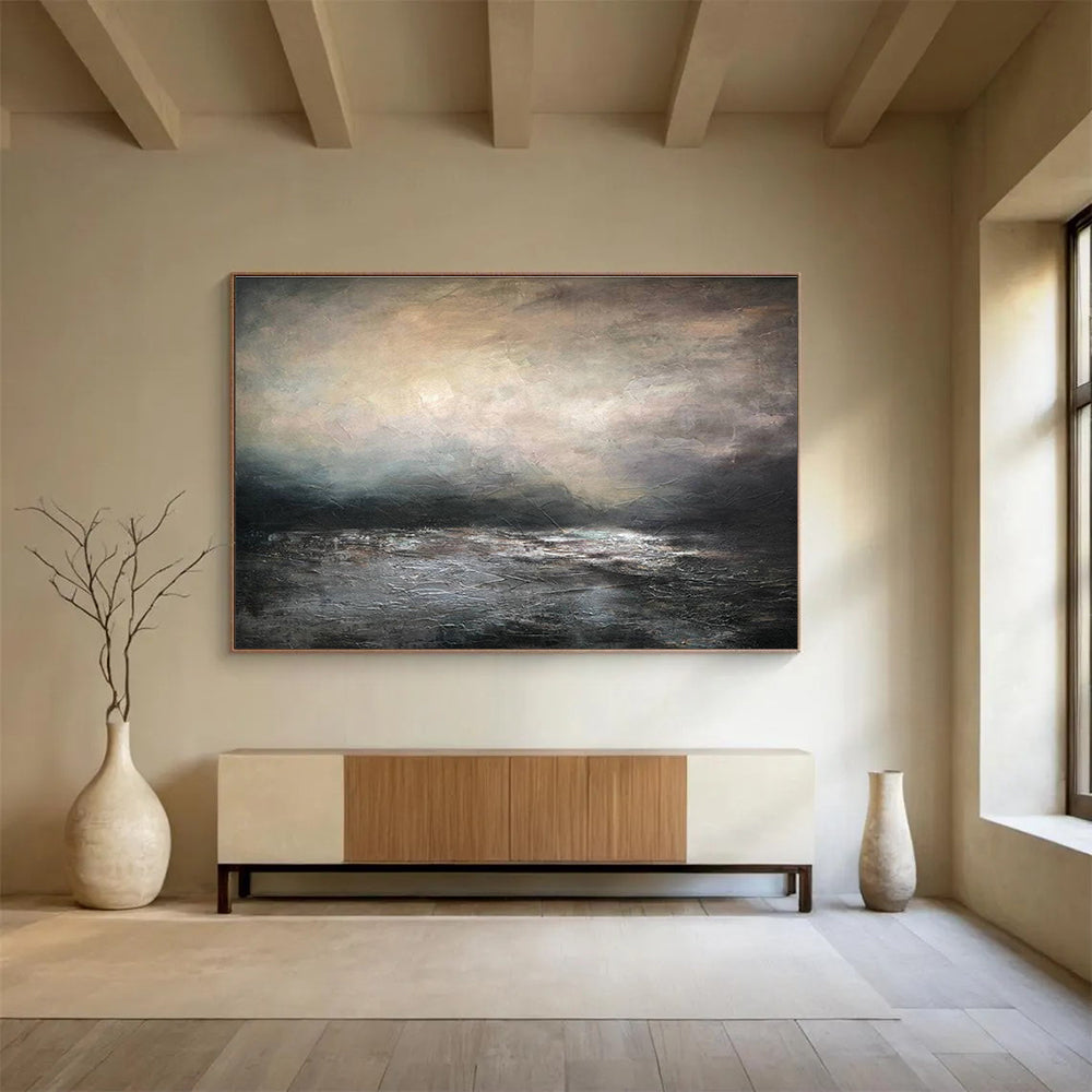 Hand - Crafted Large Textured Abstract Wall Mural for Elegant Touches DKH781