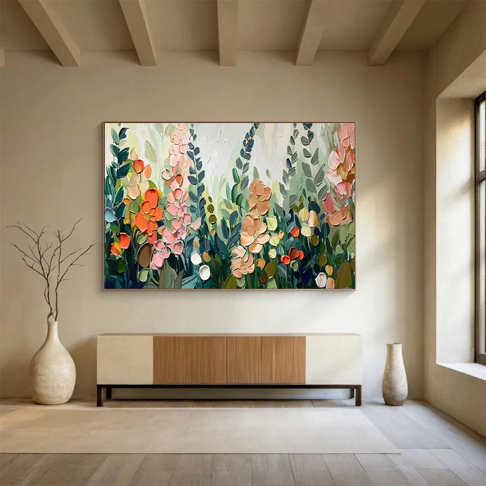Large - Format Original Hand - Crafted Textured Abstract Wall Decor for Visual Attraction DKH801