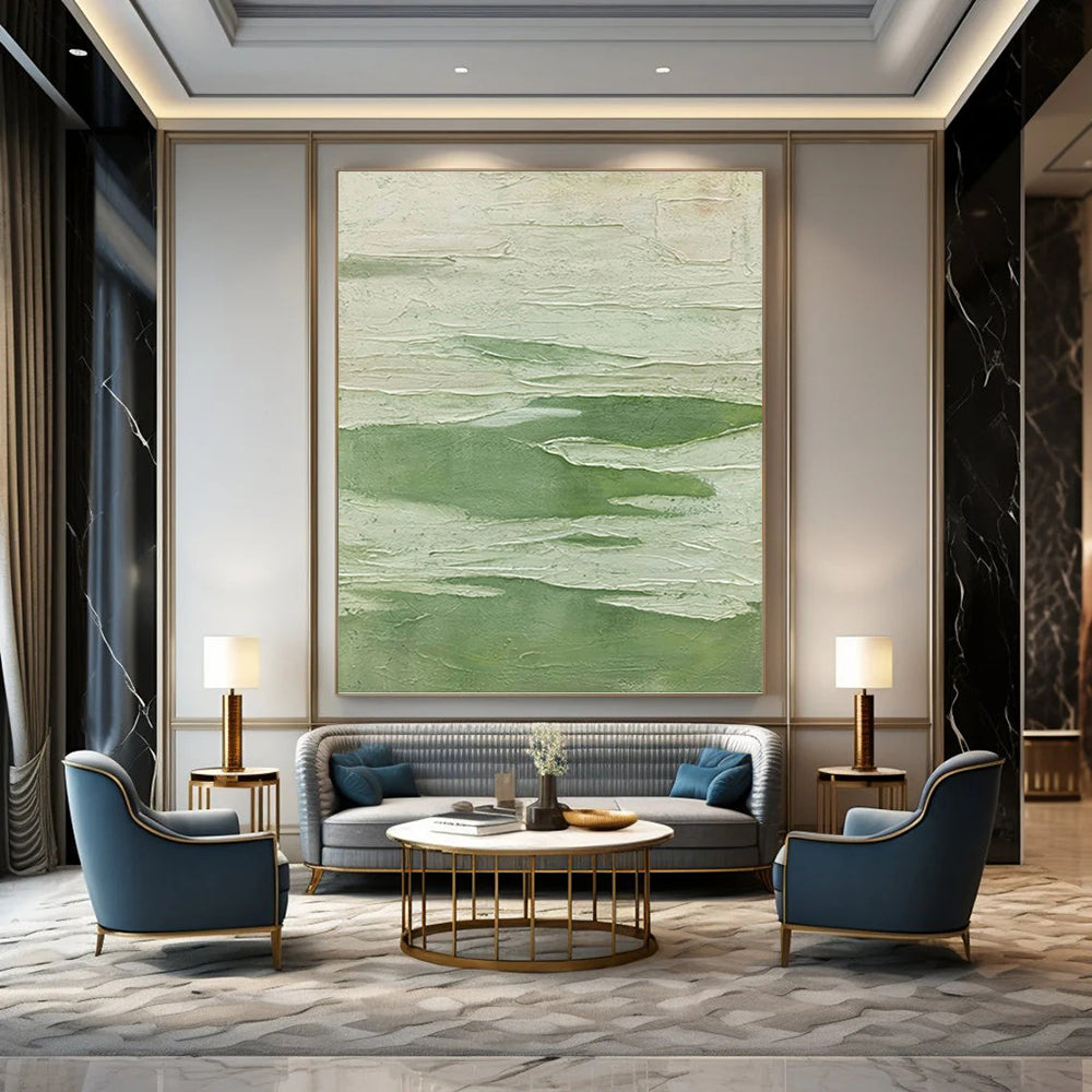 Vast Hand - Painted Textured Abstract Mural for Theater & Performance Venue DKH1217