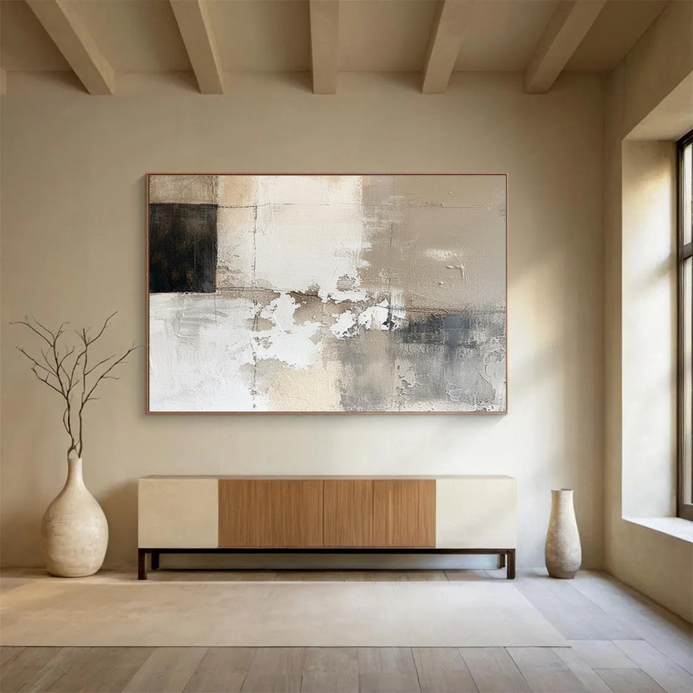 Large - Sized Textured Abstract Canvas for Bedroom & Hallway DKH504