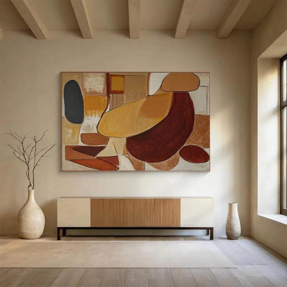 Hand - Painted Large - Scale Abstract Art for Bedroom & Living Room DKH088