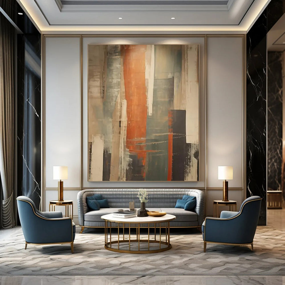 Stardust Mosaic: Hand - Painted Custom Abstract Gem for Hallway and Bar DTP113