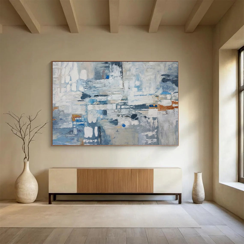 Cool Tones Abstract Cityscape - Modern Office Edge DLZ018