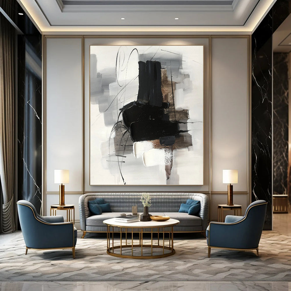 Mysterious Hand - Painted Textured Abstract for Bedroom & Hallway DKH1280