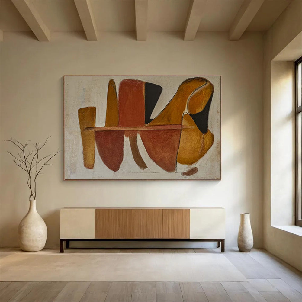 Giant-Scale Hand-Painted Abstract Canvases for Entryway & Living Room LargeART1492