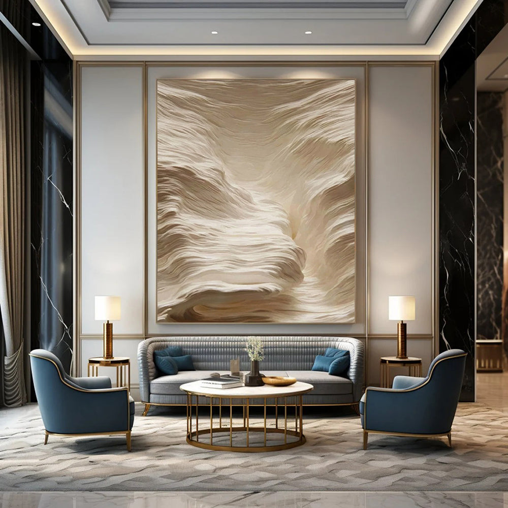 Titanic - Proportioned Hand - Painted Custom Abstract Work for Office and Dining Room DTP023