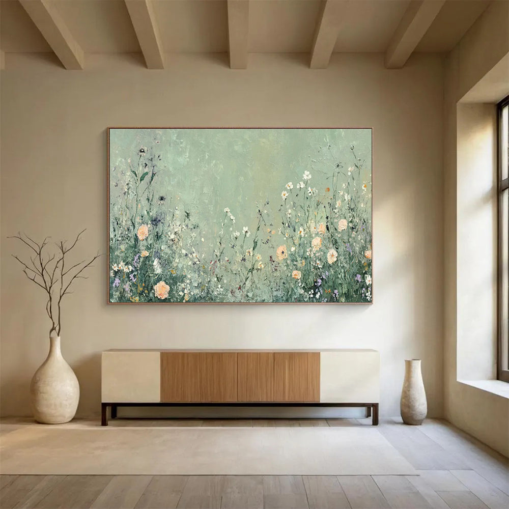 Immense Textured Hand - Painted Abstract Canvas for Artistic Focal Point DKH668