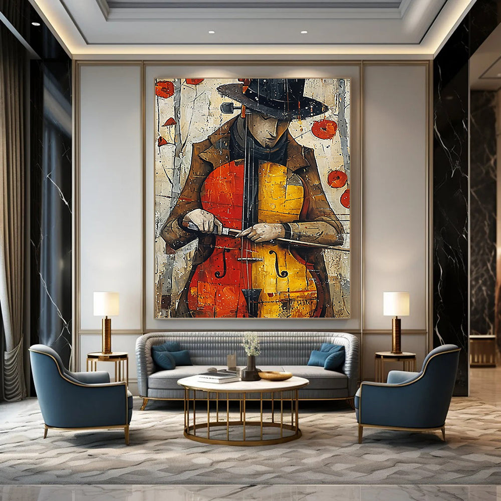Mega - Dimensioned Vertical Hand - Painted Textured Custom Abstract Odyssey, for Bedroom and Dining Room DKH1532
