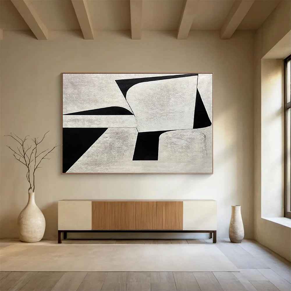 Immense - Sized Hand - Painted Textured Abstract Art for Office & Bar DKH582