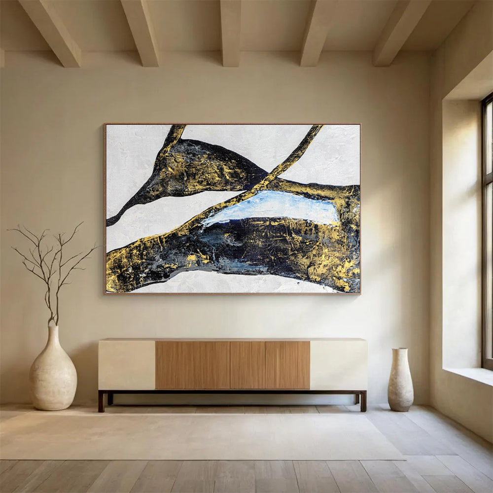 Custom - Crafted Large Abstract Wall Decor for Gym DKH011