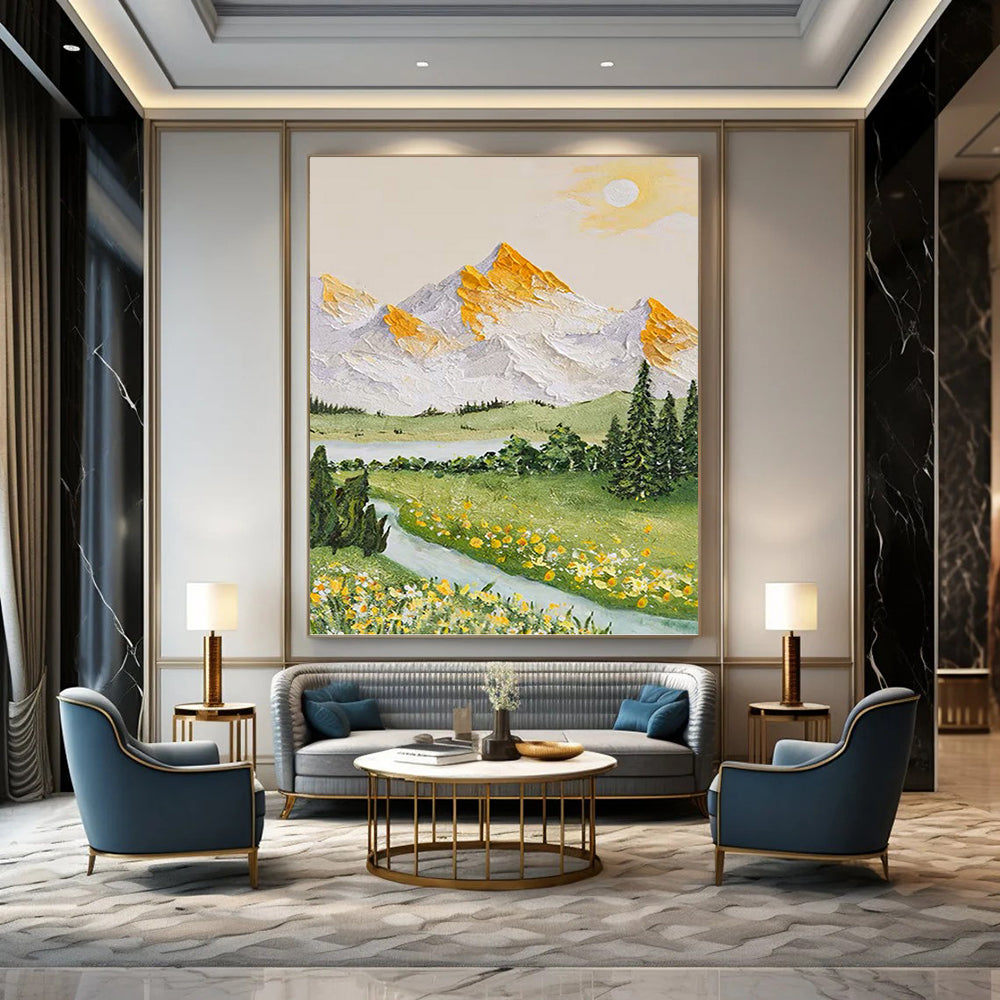 Grand Hand - Crafted Custom Textured Canvas Abstract for Bedroom & Dining Room DKH1037