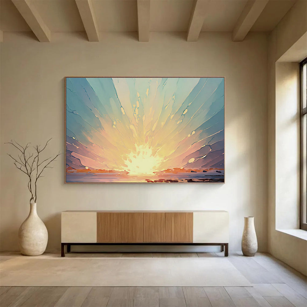 Colossal Textured Hand - Painted Abstract Painting for Space Accent DKH665
