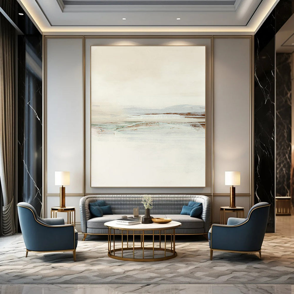 Large Custom Abstract Art: Hand-Painted Textures for Bar & Hotel DTP224