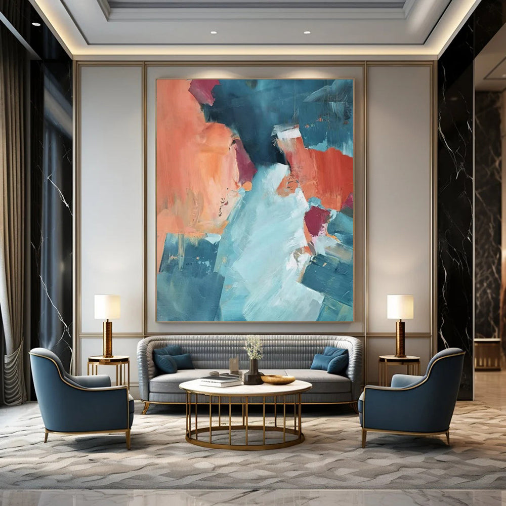 Stupendous Hand-Painted Abstract Wall Installations for Bar & Hotel Lobby LargeART2269