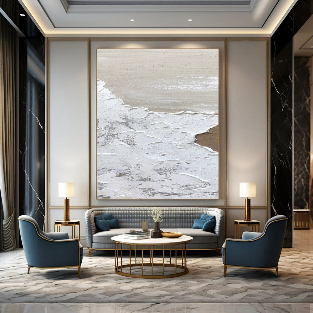 Large Custom Abstract Artworks with Textured Styles for Hotel & Entryway DTP374