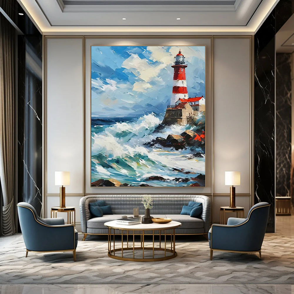 Custom Hand-Painted Abstract Art for Hallway & Bar LargeART1892