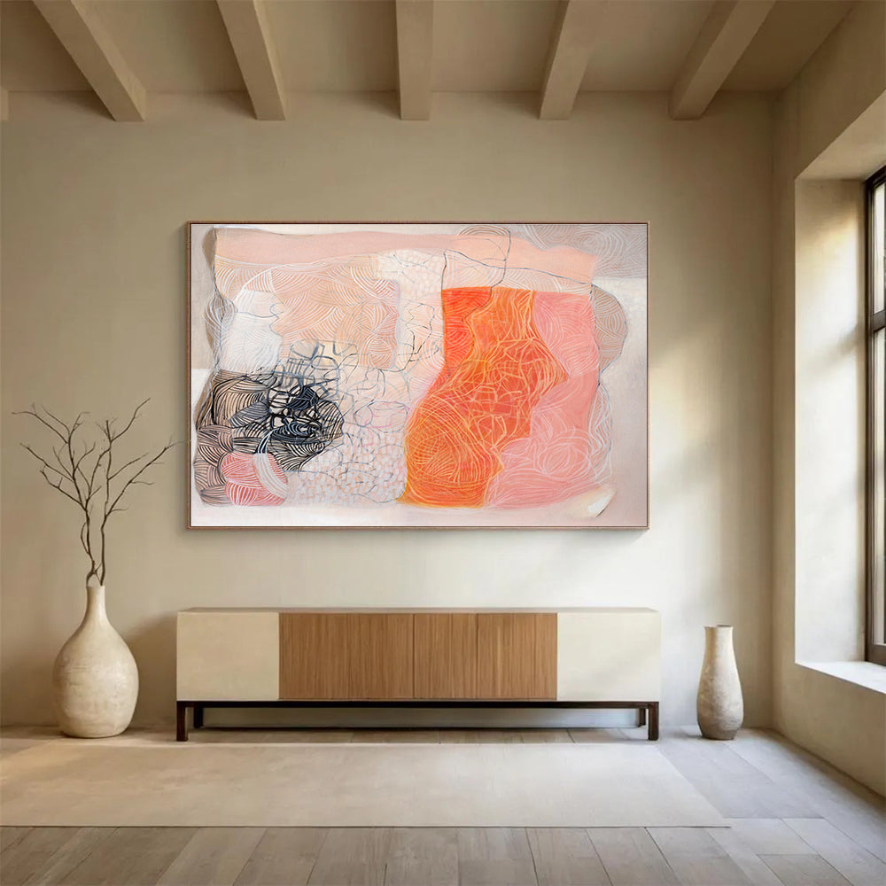 Made - to - Measure Abstract Canvas for Interior Design Project DKH052