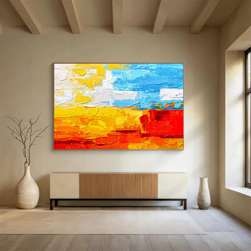 “Dynamic Echoes” Giant Abstract Artwork for Living Room & Dining Room DKH270