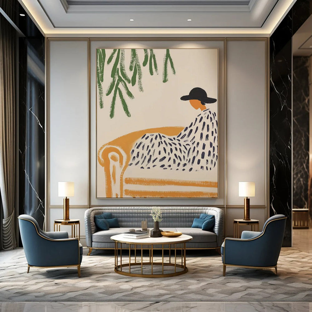 Subtle Textured Abstract Wall Art for Bedroom & Hallway LargeART2047