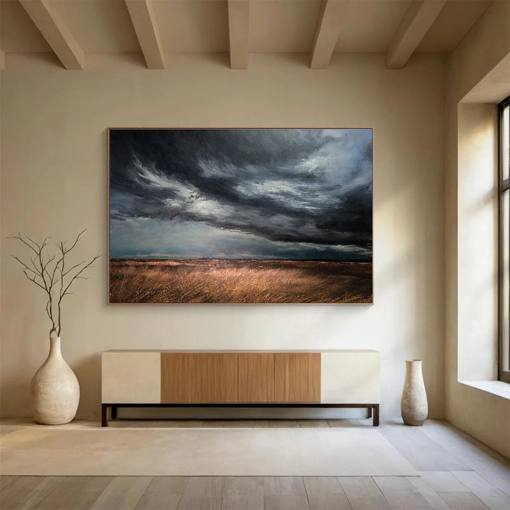 Hand - Painted Textured Large Abstract Creation for Charming Interiors DKH772