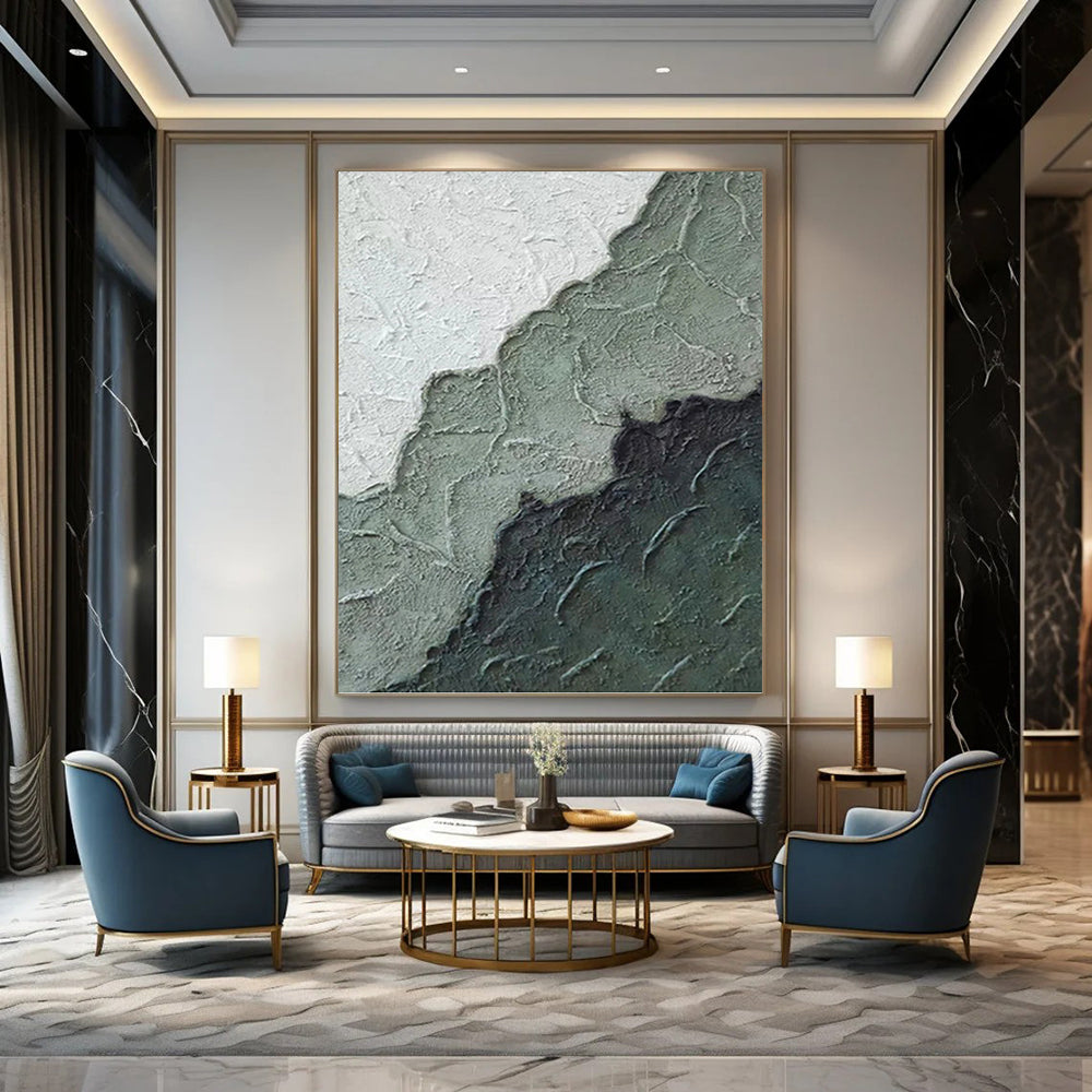 Colossal Hand - Painted Textured Abstract Canvas for Ballroom & Event Hall DKH1212