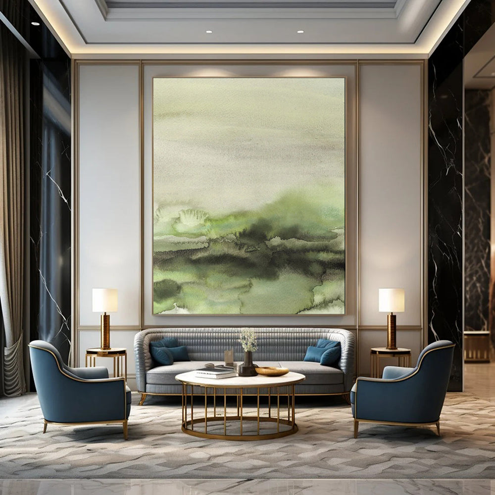 Elegant & Refined Hand-Painted Bespoke Abstract Painting for Bedroom & Hotel LargeART1965