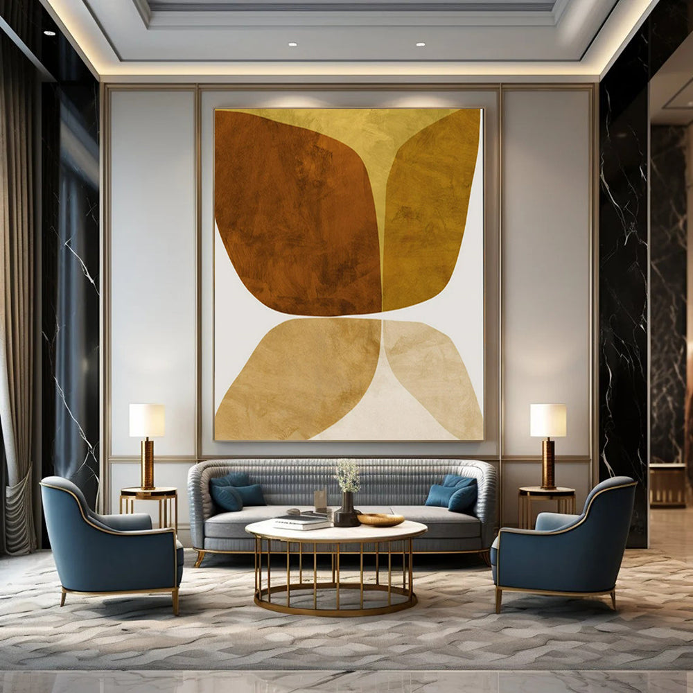 Gigantic-Sized Hand-Painted Abstract Wall Mural for Living Room & Entryway LargeART2310