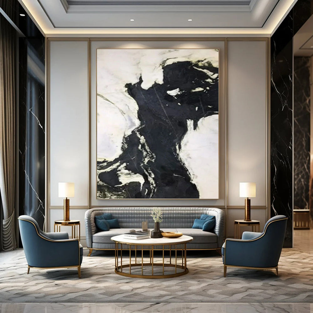 Grand Custom - Painted Textured Canvas Abstract for Office & Entryway DKH1046
