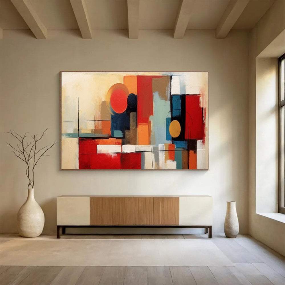 Geometric Abstract - Modern Living Room or Office Statement DLZ219