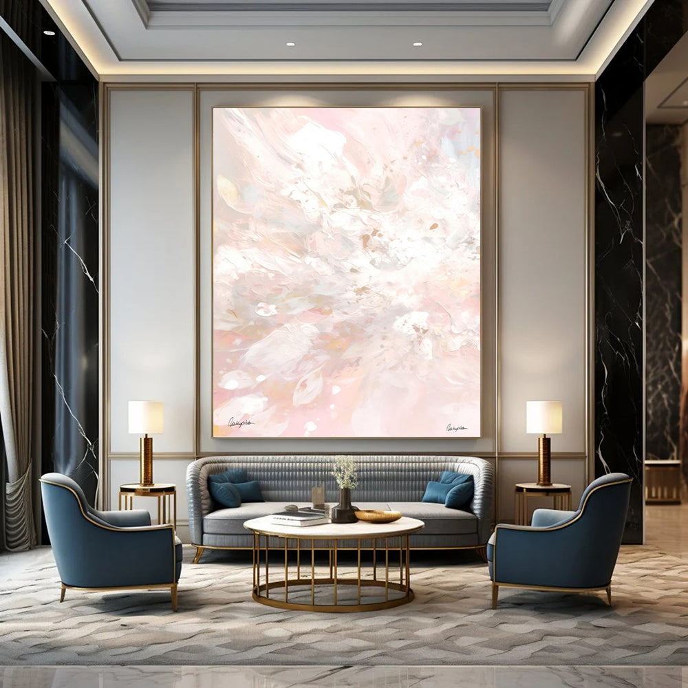 Alluring Custom - Painted Textured Canvas Abstract for Living Room & Office DKH1088