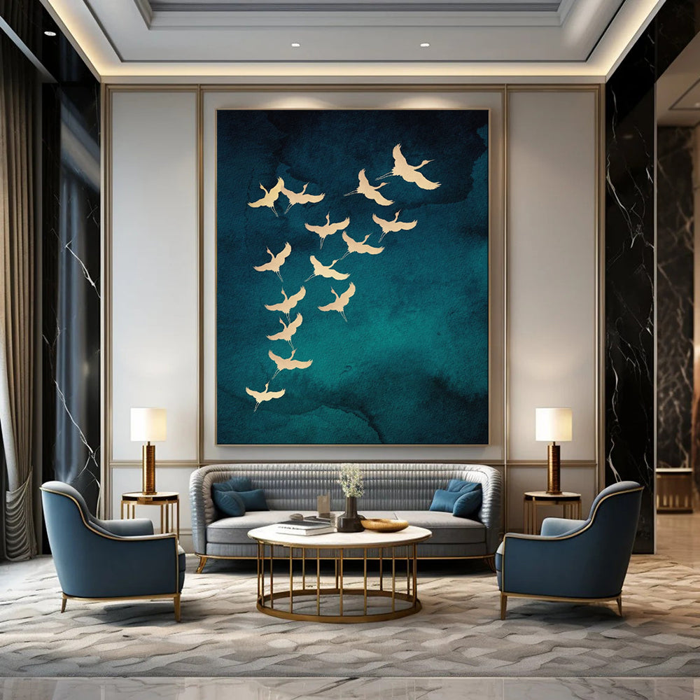 Custom Hand-Painted Abstract Art for Dining Room & Bar LargeART1919