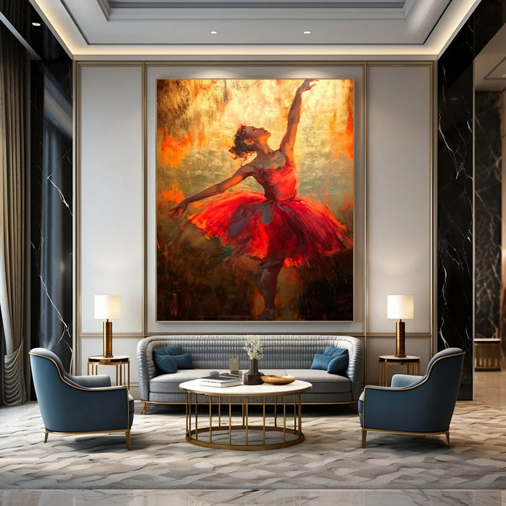 Large Vertical Custom Abstract Hand - Painted Masterpiece for Bar and Hallway DKH1639