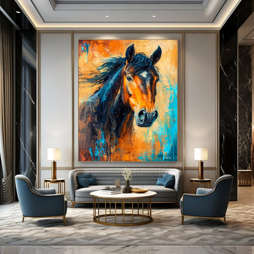Grandiose Hand-Painted Abstract Art for Bedroom & Study LargeART2210