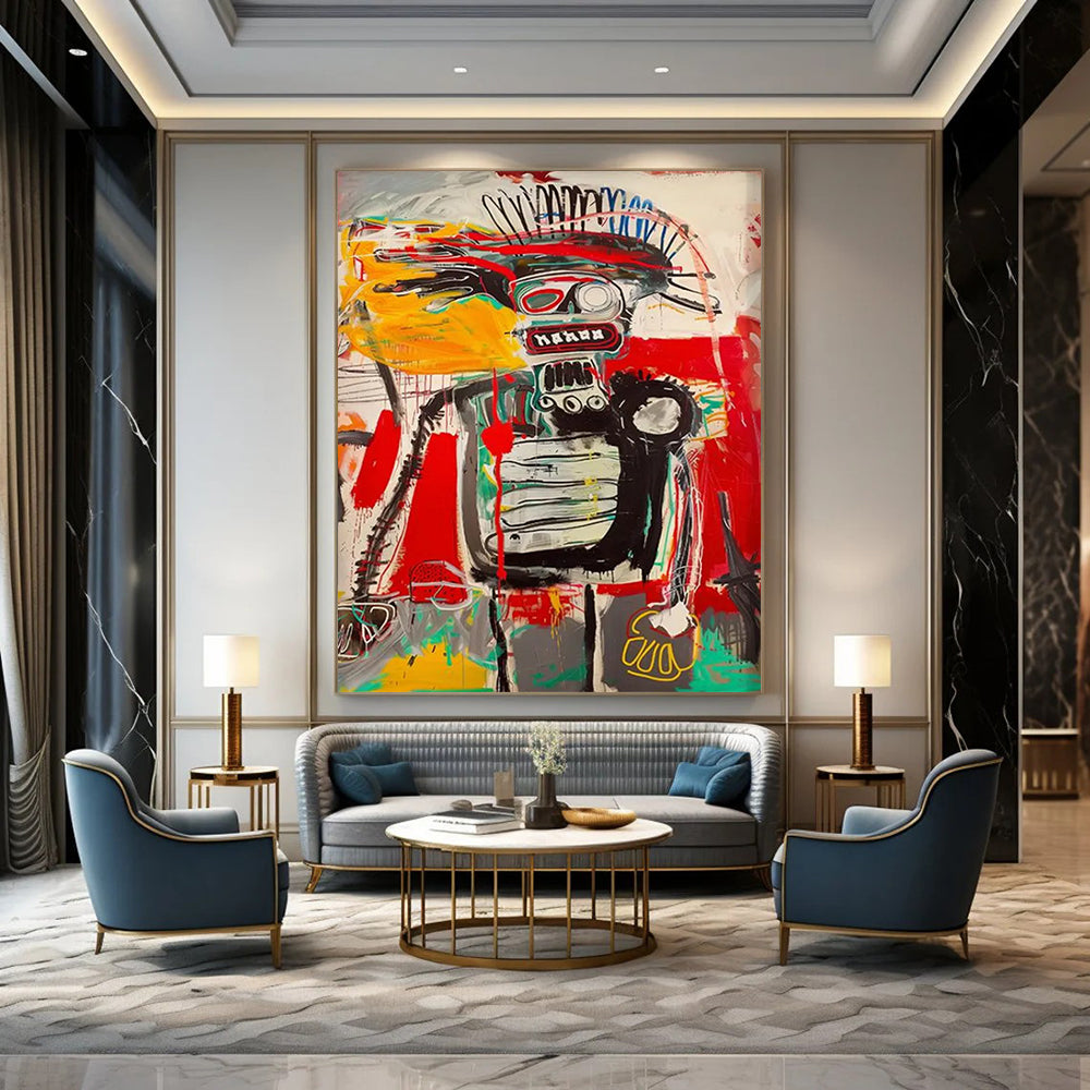 Oceanic Odyssey: Titanic Hand - Painted Custom Abstract Canvas for Bedroom and Entryway DTP094