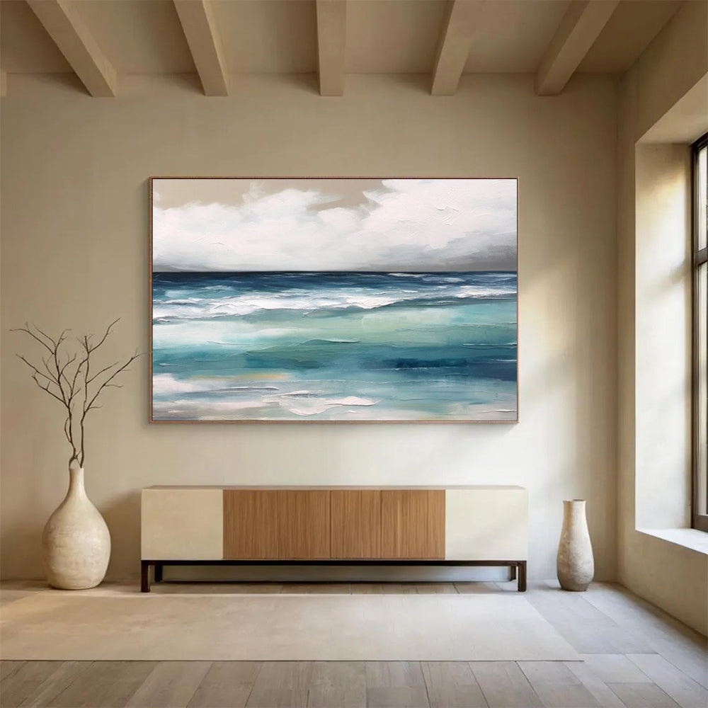 Calm Ocean Waves - Serene Bedroom Wall Art DLZ051