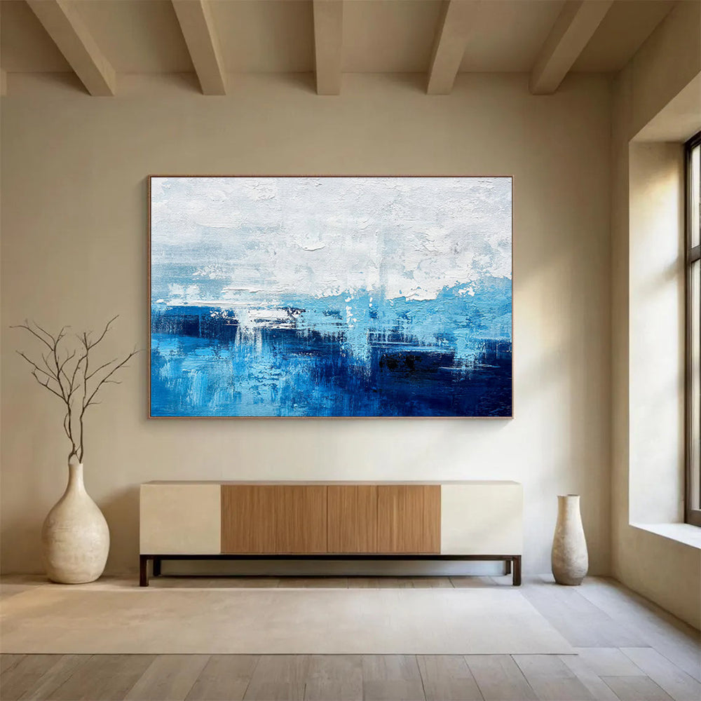 “Inspiring Reflections” Immense Abstract Artwork for Entryway & Office DKH275