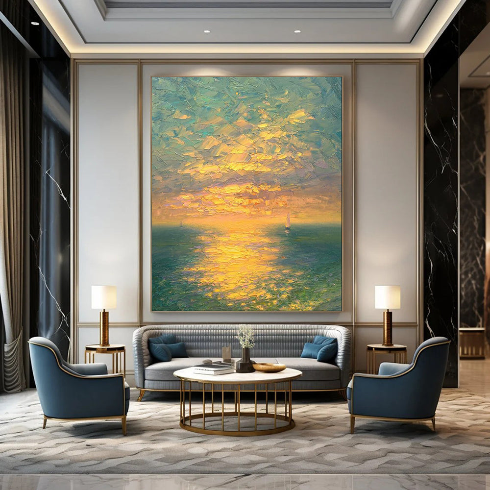 Metallic Textured Abstract Wall Art for Bedroom & Home Office LargeART2070