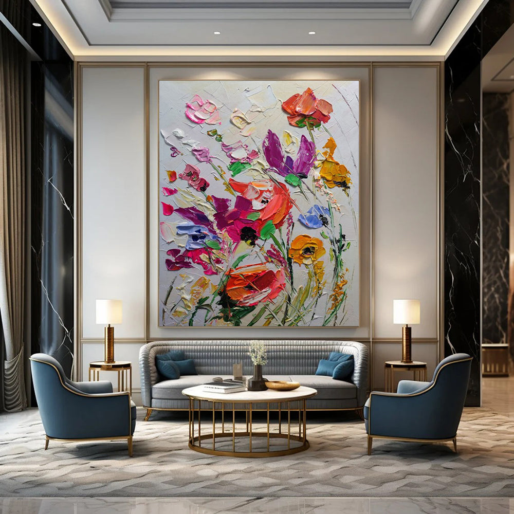 Large Custom Abstract Paintings: Hand-Painted Textures for Bar & Hotel DTP265