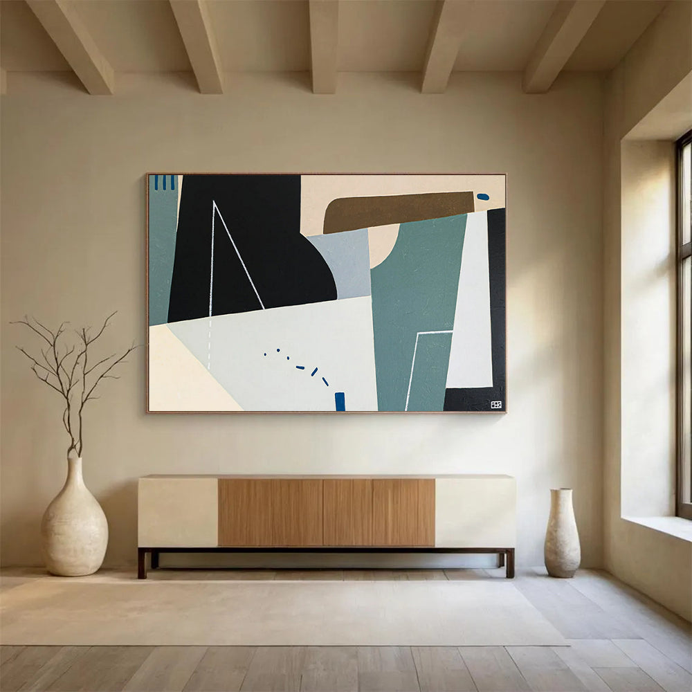 Cozy Plush Abstract Mural for Entryway & Hotel Lobby LargeART1805