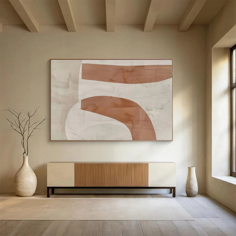 Striking Hand - Painted Textured Abstract Painting for Entryway & Bar DKH588