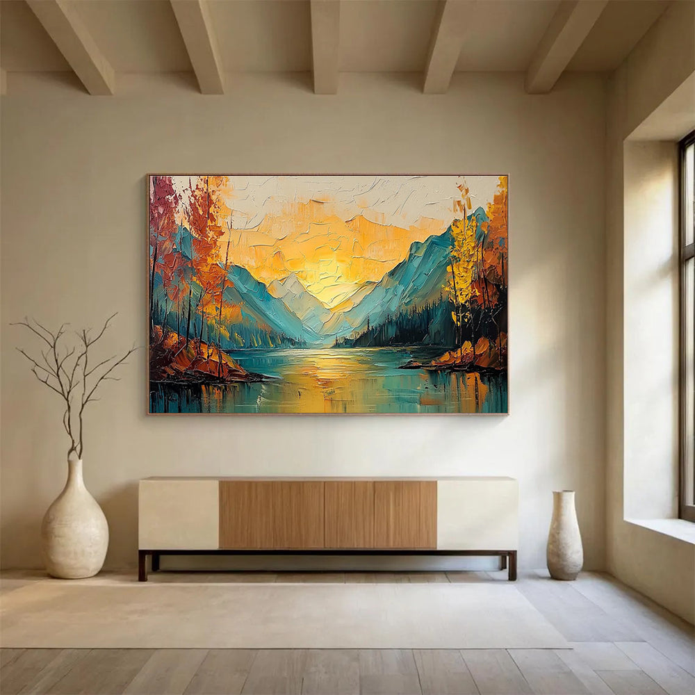 Charming Large Abstract Wall Art with Cozy Textured Patterns for Dining Room & Hotel Suite DKH907